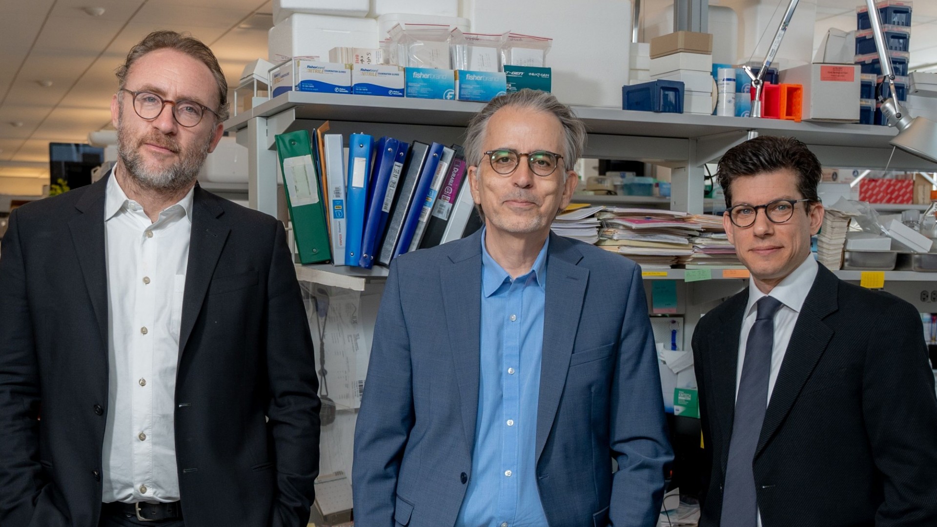 Co-directors of the SNF Center for Precision Psychiatry and Mental Health: from left to right, Sander Markx, Joseph Gogos and Steven Kushner. Co-directors of the SNF Center for Precision Psychiatry and Mental Health: from left to right, Sander Markx, Joseph Gogos and Steven Kushner.