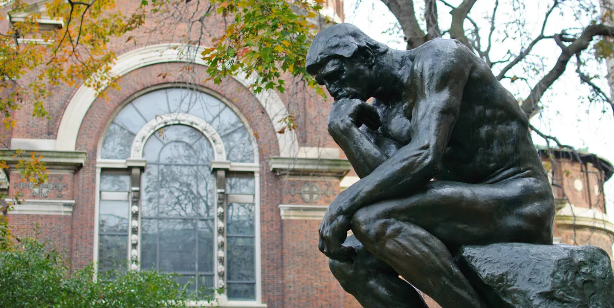 Thinking man statue